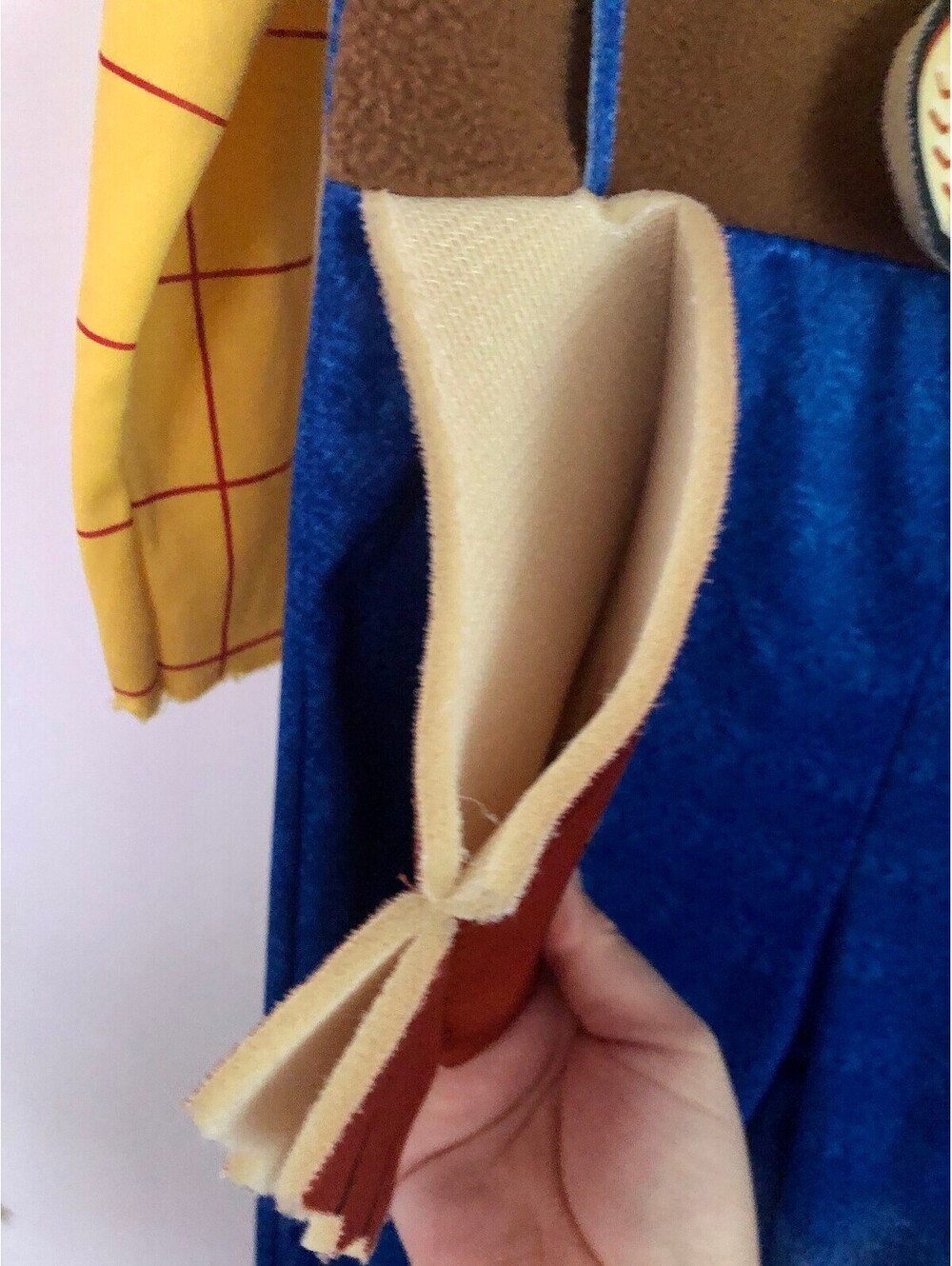 Disney Toy Story Woody Costume S/P 4-6 Jumpsuit Only Halloween Disguise Foam - Picture 2 of 9